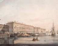 Beggrov Karl Petrovich View of the Dvortsovaya Palace Embankment  - Hermitage